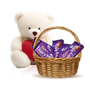 Teddy With Chococlate Basket